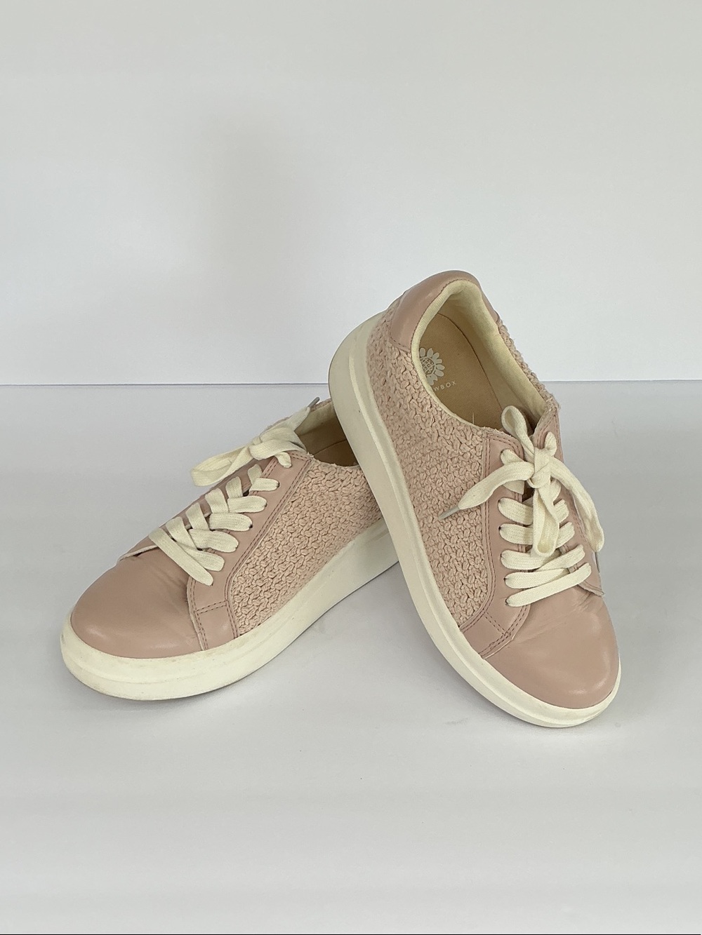 Yellow Box Eldra Blush Pink Lace-Up Sneakers